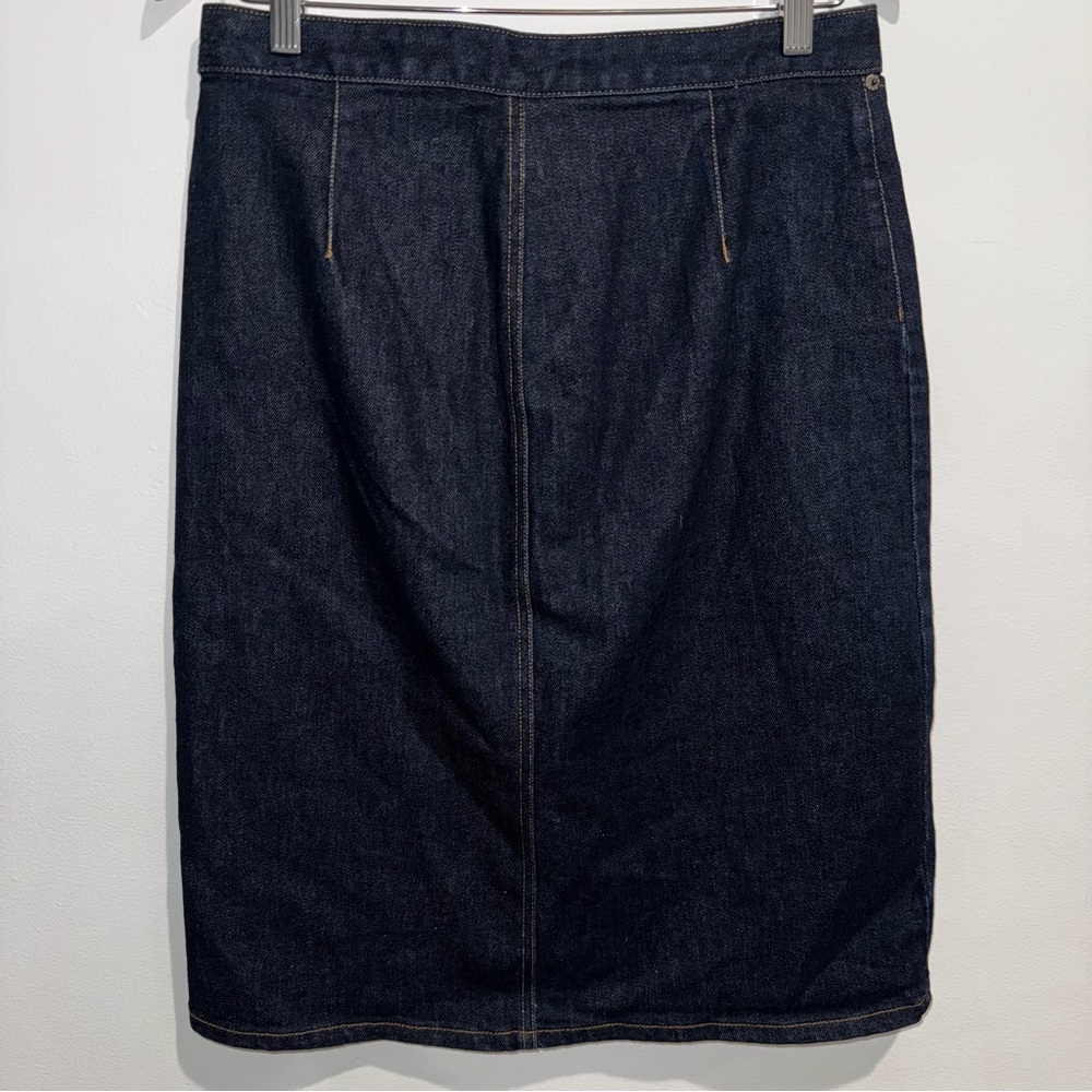 Like new vintage Gap Denim stretch denim Midi Jean Skirt size 8 - Picture 5 of 9